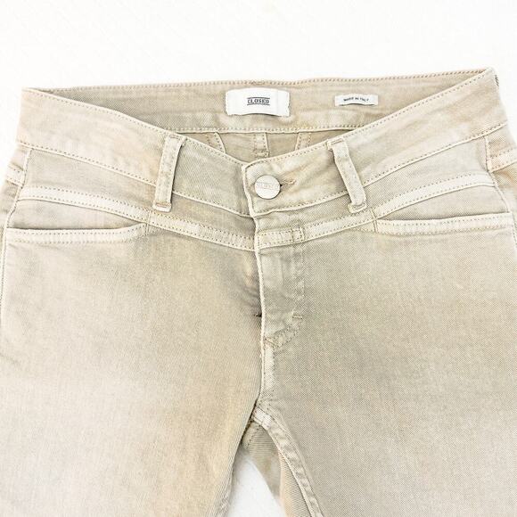 Closed Starlet Beige/Grey Khaki Wash Skinny Denim Jeans Size 26 Italy - Picture 6 of 10